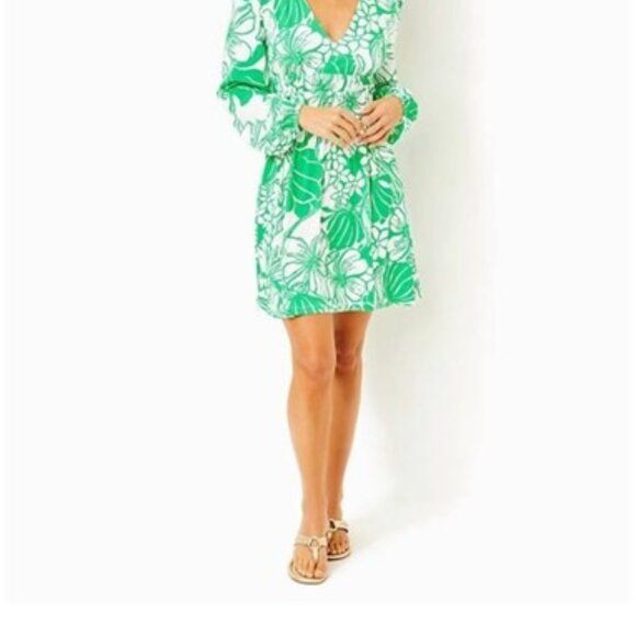 LILLY PULITZER CALLA LONG SLEEVE VNECK DRESS - NWT - Picture 7 of 7